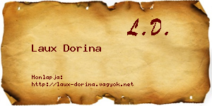 Laux Dorina névjegykártya